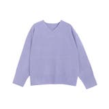 ブルーラベンダー | ネックが選べるウールライクニット ニット ネックが選べる | Pierrot