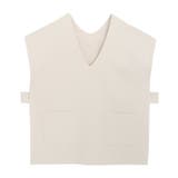 アイボリー | Vネックフレンチスリーブベスト カットソー ベスト | Pierrot