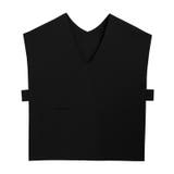 ブラック | Vネックフレンチスリーブベスト カットソー ベスト | Pierrot