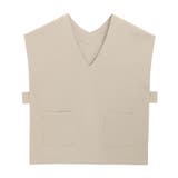 グレージュ | Vネックフレンチスリーブベスト カットソー ベスト | Pierrot