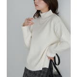 アイボリー | ウールライクハイネックニット ニット ハイネック | Pierrot