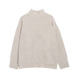 杢グレージュ | ウールライクハイネックニット ニット ハイネック | Pierrot