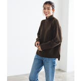 ブラウン | ウールライクハイネックニット ニット ハイネック | Pierrot