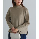 モカ | ウールライクハイネックニット ニット ハイネック | Pierrot