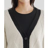 ダイヤ柄配色カーディガン カーディガン ニット | Pierrot | 詳細画像4 