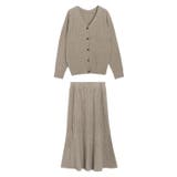 杢キャメル | カーディガンスカートセットアップ セットアップ カーディガン | Pierrot