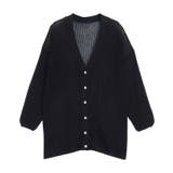 ブラック | Vネックルーズニットカーディガン カーディガン ルーズ | Pierrot