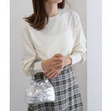 オフホワイト | ネックが選べるクルミボタンボリューム袖ニット ニット 袖 | Pierrot