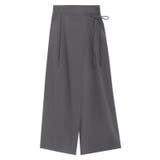 チャコール | ラップワイドパンツ パンツ ワイド | Pierrot