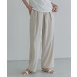 エクリュ | [ECLAM] タックストレートパンツ パンツ | Pierrot