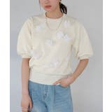 オフホワイト | フラワーモチーフニット ニット フラワーモチーフ | Pierrot