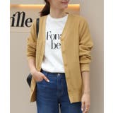 イエロー | 【コットンブレンド】ベーシックリブニットカーディガン カーディガン リブニット | Pierrot