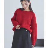 レッド | [ECLAM] ハートデザインジャカードニット ニット | Pierrot