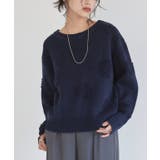 ネイビー | [ECLAM] ハートデザインジャカードニット ニット | Pierrot