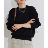ブラック | ボリュームスリーブニット ニット ボリュームスリーブ | Pierrot