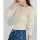 アイボリー | 【コットンブレンド】ベーシックリブニット ニット リブ | Pierrot