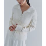 アイボリー | [ECLAM] フェザードッキングジップニット ニット | Pierrot