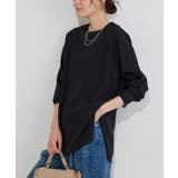 ブラック | 【イージーケア】ジョーゼットTブラウス ブラウス ジョーゼット | Pierrot