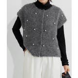 チャコール | パールフレンチベスト ベスト フレンチスリーブ | Pierrot