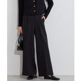 ブラック | フロッキードットワイドパンツ パンツ ワイドパンツ | Pierrot