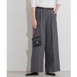 チャコール | フロッキードットワイドパンツ パンツ ワイドパンツ | Pierrot
