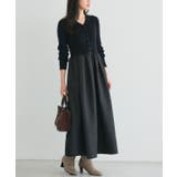 ブラック | 2wayジャカードドッキングワンピース ワンピース 2way | Pierrot