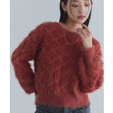 テラコッタ | [ECLAM] フェザークロップドニット ニット | Pierrot