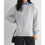 杢グレー | ウールMIXオーバーサイズニット ニット オーバーサイズ | Pierrot