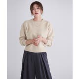 ネックが選べる無地ラメクロップド丈ニット ニット ラメ | Pierrot | 詳細画像21