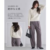 ネックが選べる無地ラメクロップド丈ニット ニット ラメ | Pierrot | 詳細画像4