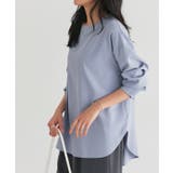 ブルー | 【イージーケア】ジョーゼットTブラウス シンプル 上品 | Pierrot