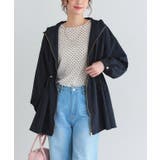 ネイビー | 【撥水 UV】ドロストフードブルゾン デイリー | Pierrot