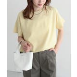 イエロー | 【イージーケア】ジョーゼットドルマンTブラウス 凹凸 シワ | Pierrot