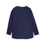 ネイビー | キーネックチュニックTブラウス ブラウス キーネック | Pierrot