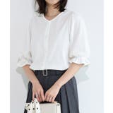 オフホワイト | 2wayパールボタンキャンディースリーブTブラウス Tブラウス カットジョーゼッ… | Pierrot