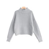 ライトグレー | ローゲージハイネックニット ニット ローゲージ ハイネック トップス | Pierrot