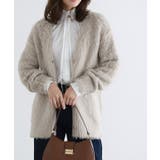 ベージュ | 起毛Vネックニットカーディガン カーディガン ニット | Pierrot