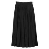 ブラック | コットンギャザーロングスカート ロングスカート フレアスカート コットン | Pierrot