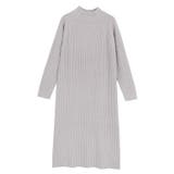 グレージュ | ボトルネックリブニットワンピース ワンピース ワンピ | Pierrot