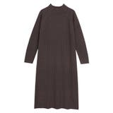 ブラウン | ボトルネックリブニットワンピース ワンピース ワンピ | Pierrot