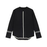 ブラック×アイボリー | バイカラーライナーニット ニット セーター | Pierrot