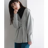 杢グレー | ウエストタックカーディガン カーディガン カーデ | Pierrot