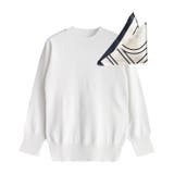 オフホワイト | スカーフ付きニット ニット スカーフ | Pierrot