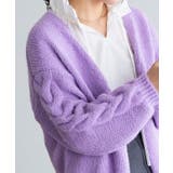 モヘアタッチ袖ケーブルニットカーディガン カーディガン モヘアタッチ | Pierrot | 詳細画像5 