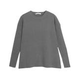 チャコール | 袖リブAラインニット ニット 袖リブ | Pierrot