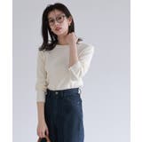 A/アイボリー | 選べるデザイン袖ボタンリブニット ニット パール | Pierrot