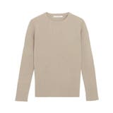 A/ベージュ | 選べるデザイン袖ボタンリブニット ニット パール | Pierrot