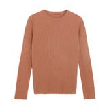 B/オレンジ | 選べるデザイン袖ボタンリブニット ニット パール | Pierrot