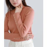 選べるデザイン袖ボタンリブニット ニット パール | Pierrot | 詳細画像33 