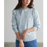 アイスブルー | ボウタイポケットニット ニット ボウタイ | Pierrot